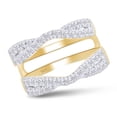 thumbnail image 2 of AFFY 0.85CT Moissanite Diamond Infinity Wedding Ring Guard Enhancer in 14K Yellow Gold over Silver-7.5, 2 of 6