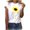 White, variant on Fesfesfes Tees for Women Girls Plus Size Sunflower Print Tees Short Sleeve T Shirt Blouse Tops Fashion Tops for Women 3XL(US:14)