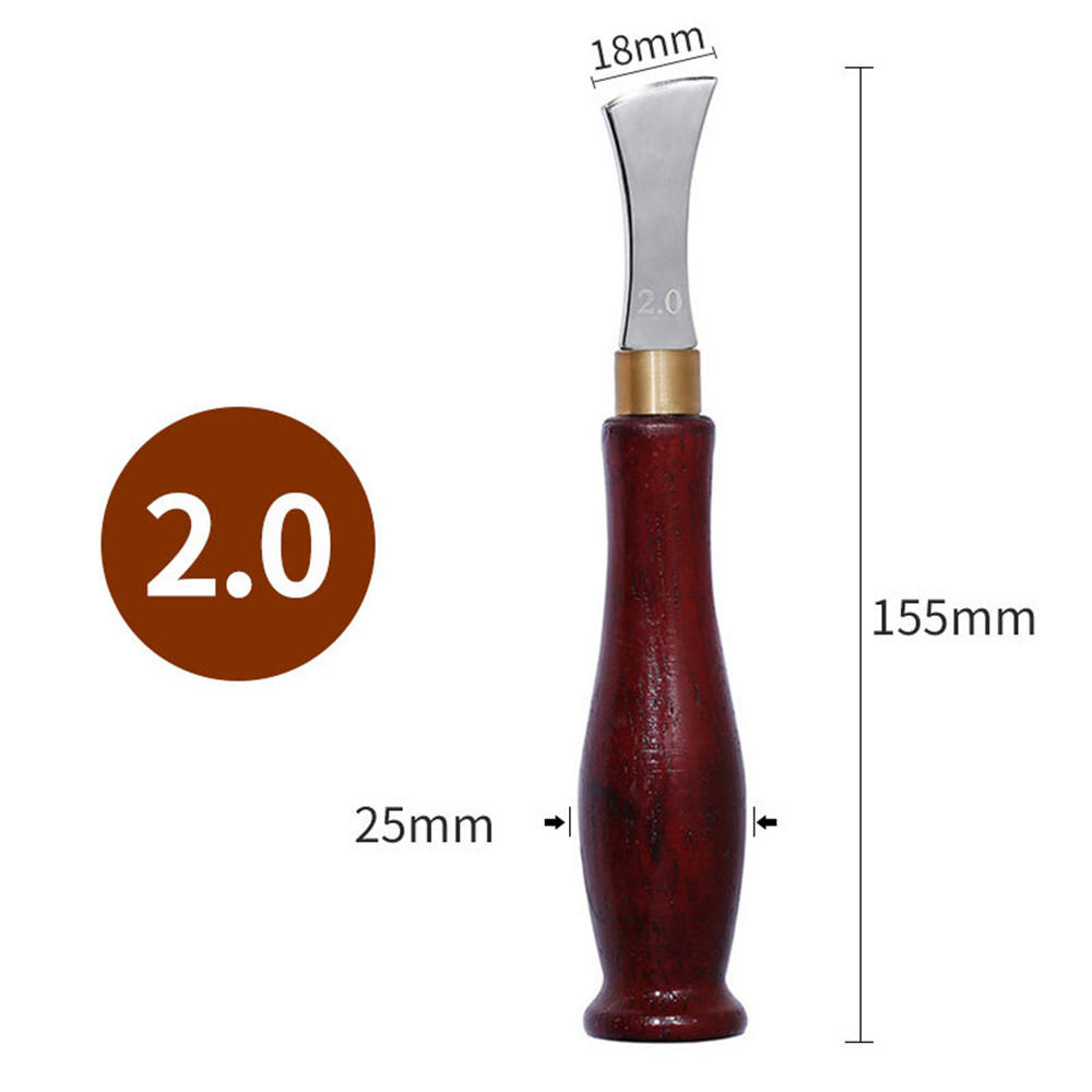 VeliToy Leather Edge Creaser Leather Crimping Working Tools with Wooden