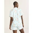 thumbnail image 4 of Joyspun Women's Dreamy Soft Collection Notch Collar Top and Shorts Pajama Set, 2-Piece, Sizes XS-3X, 4 of 6