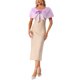 thumbnail image 2 of CHAQUETA CORTA DE FALSO PELO PARA MUJERES INSPIRADA EN BODAS CON CINTA DE SATÉN Y LAZO, LILA CLARO, 2 of 6