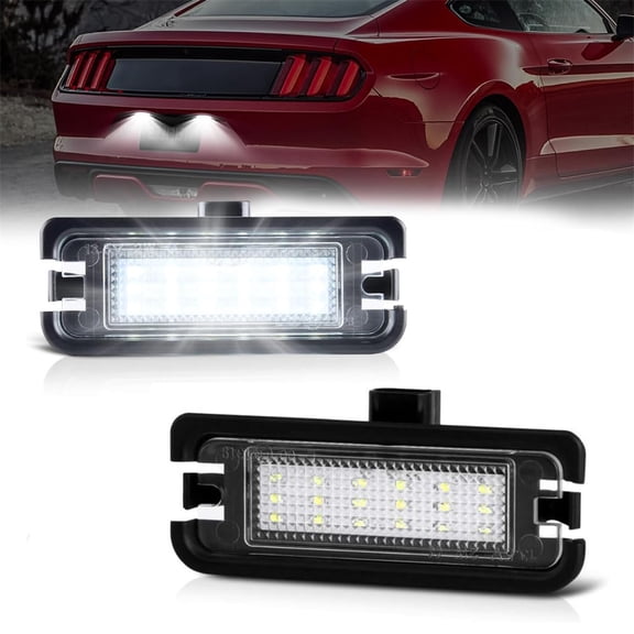 WHITE BRIGHT LED License Plate Housing Light Pair For Ford Mustang 2015-21