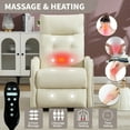 thumbnail image 2 of Power Lift Recliner Chair for Seniors, Massage and Heating, Heavy Duty, PU Leather, Christmas Gift, Thanksgiving Gift, Father's Day Gift, Mother's Day Gift, Beige, 2 of 8