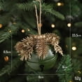 thumbnail image 2 of Christmas Metal Jingle Bell Hemp Rope Pendant for Christmas Tree Ornament, 2 of 9