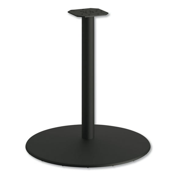 HON HBTTD30.CBK 29 in. High Between Round Disc Base for 30 in. Table Tops - Black Mica