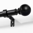 thumbnail image 1 of Joydeco Curtain Rod 32 to 120 Inch, 1 Inch Heavy Duty Adjustable Black Drapery Rod with Brackets, Easy Install for Living Room, B, 1 of 9