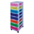 thumbnail image 3 of Really Useful Box® Plastic 8-Drawer Storage Tower, 7 Liters, 36 1/2" x 15 3/4" x 12", Clear/Rainbow, 3 of 7
