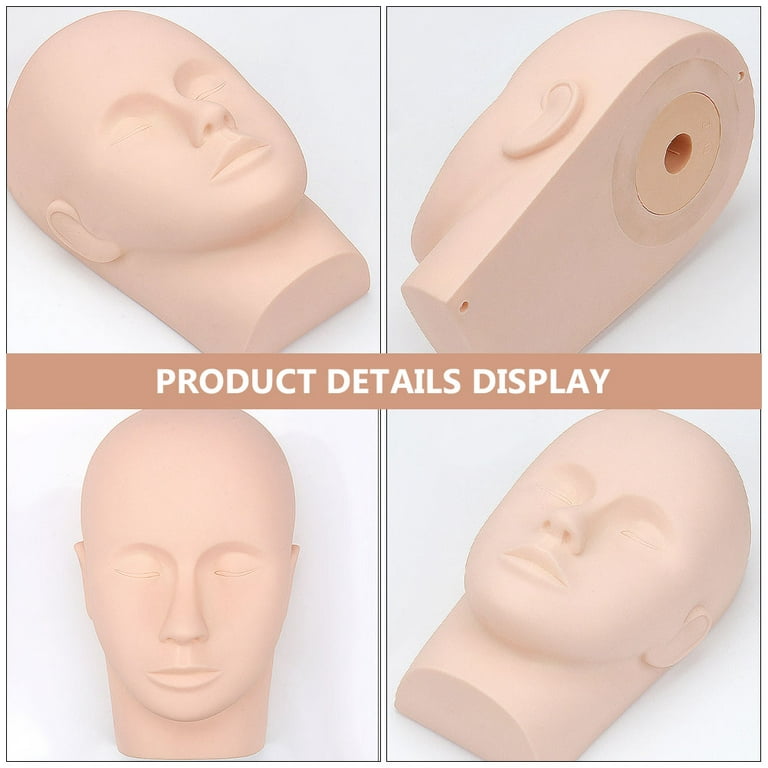 Upgraded Mannequin Head for Eyelash Extensions Rubber Training Head  Mannequin for Cosmetology Massage Training Mannequin Makeup Practice Head  Model : : Beauty & Personal Care