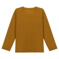 thumbnail image 5 of Fesfesfes Kids Long Sleeve Crewneck Pullover Top Soft Casual Loose Solid Color Shirt for Boys Girls Youth Comfortable Everyday Wear School Outing Layering Piece(Brown#3,10-11 Years), 5 of 9