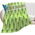 thumbnail image 2 of DAJU Custom Pickle Blanket for Girls Flannel Blankets with Name Soft Fuzzy Plush Throws Gift Green Funny Throw Blanket for Couch Sofa(30*40inch), 2 of 8