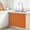 Orange, variant on Burnt Orange Cabinet Curtains 10"W x 11"L, Farmhouse Solid Orange Color Modern Art Sink Skirt for Bathroom Kitchen Self Adhesive, Desk Privacy Short Curtain for Shelves Closet Table Storage