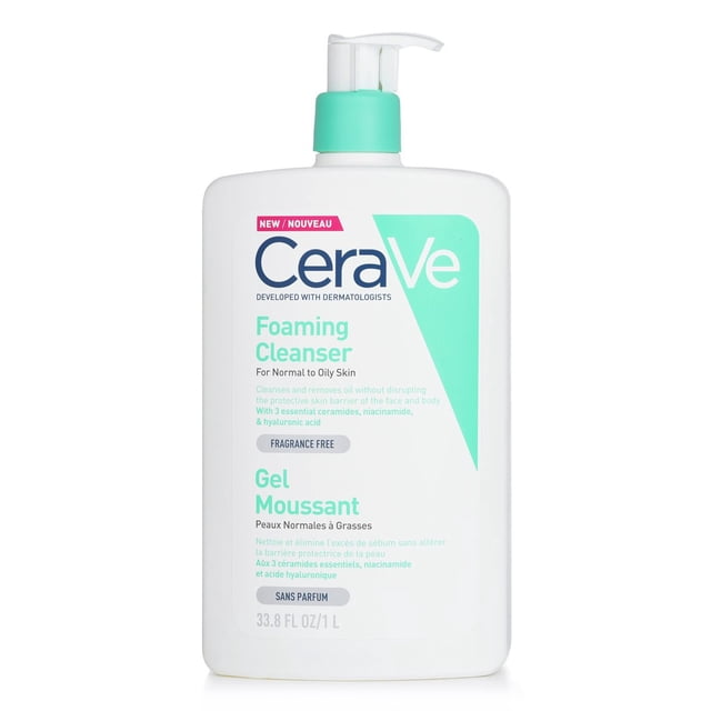 Limpiador espumoso CeraVe para piel normal a grasa, 1000 ml