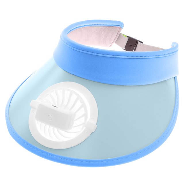 JShteea Sombrero Con Visera Enfriamiento Con Ventilador para Exteriores Sombrero Con Visera para La Playa Protección Solar para El Deporte (Azul)