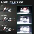 thumbnail image 4 of 4pcs 4x6"inch LED Headlights High Low Beam DRL For Chevy C10 Pickup truck 1980-1986, 4 of 17