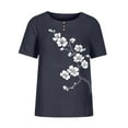 thumbnail image 4 of Womens Tops Short Sleeve V Neck Womens Tops Trendy 2025 Spring Summer Tshirts Shirts for Women Graphic Oversized Tops, 4 of 4