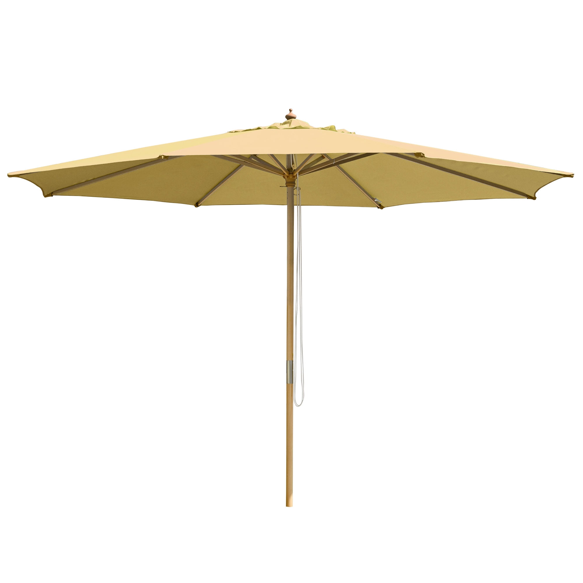 Yescom XLarge Shade 13Ft Wood Patio Umbrella 8 Rib Heavy for Table Parasol Outdoor Garden Yard Deck Market Furniture 