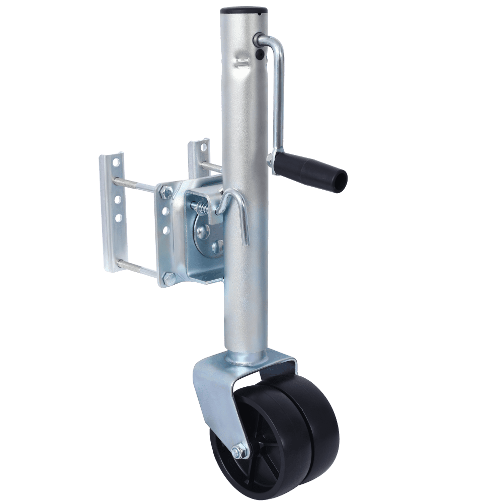 1500lbs Trailer Jack with Dual Wheels, 12" Adjustable Lift for Boat & RV Towing