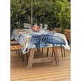 thumbnail image 2 of Outdoor Tablecloth with Umbrella Hole & Zipper, Blue Starfish Coastal Square Tablecloth 54x54 Inch, Eucalyptus Summer Nautical Shell Retro Patio Table Cover Waterproof Table Cloth for Picnic/Party, 2 of 6