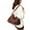 Coffee, variant on EliteGoogv Crossbody Bags For Women Sleek Tassel Fringe Adjustable Strap Womens Crossbody Bags Shoulder Satchel Bags Spacious Main Compartment Casual Handbags Brown