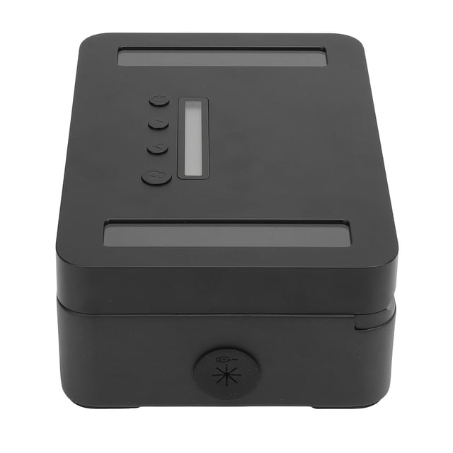 Metal Time Lock Box, Self Control Phone Lock Box with Timer Powered By Batteries or USB Connection Lockable Storage Box Container Cell Phone Jail for Phone Games Snack Tablet
