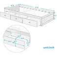 thumbnail image 5 of Harper & Bright Designs Twin Size Wood Platform Bed with 3 Drawers Storage Bed, Cherry, 5 of 5