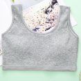 thumbnail image 1 of RXIRUCGD Girl's Primary And Secondary School Solid Color Comfortable Camisole Bra( Gray, Size:13 Years ), 1 of 5