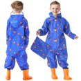 thumbnail image 1 of Traje de Charco para niños, Traje Impermeable para niño, Chubasquero Todo en uno, Chubasquero con Capucha para niños, Chubasquero Ligero, portátil y Transpirable, Traje de Barro de fácil Secado M(M), 1 of 5