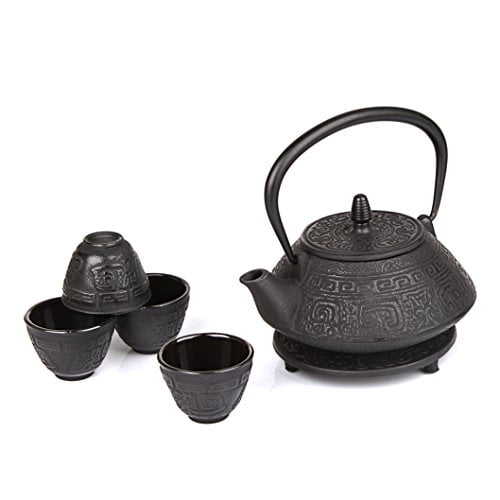 Cast Iron Black Set of 4 Tea Cup 
