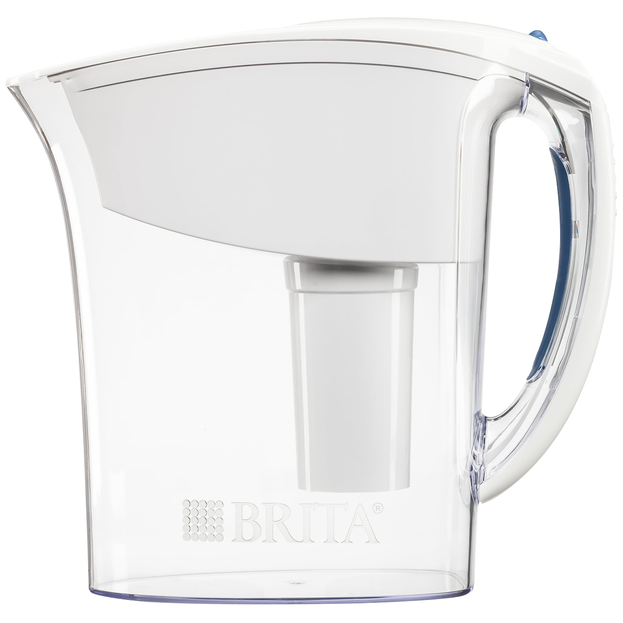 Brita Atlantis Water Pitcher with 1 Filter, BPA Free, White, 6 Cup