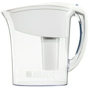 Brita Atlantis Water Pitcher with 1 Filter, BPA Free, White, 6 Cup