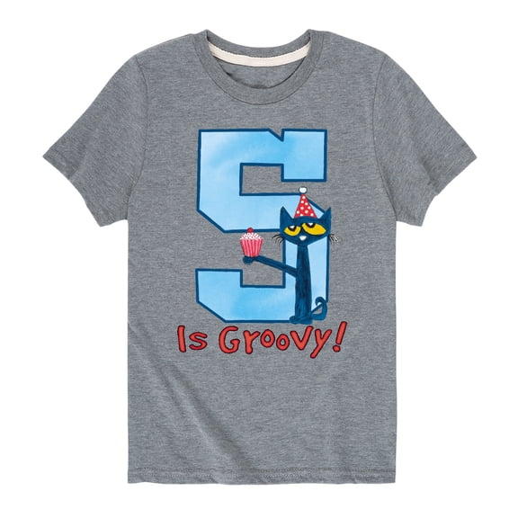 Pete The Cat - 5Th Birthday Boys - Youth Short Sleeve Graphic T-Shirt