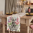 thumbnail image 2 of Table Runners 120 Inches Long Dress Scarves, Pink Flowers Yak Farmhouse Coffee/Dining/Kitchen Table Runner for Living Room, Spring Floral Butterflies Rustic 13x120 Inch, 2 of 9