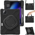 thumbnail image 2 of for Xiaomi Pad 7 Pro/ Xiaomi Pad 8 Pro 11.2 inch Case, 360 Rotatable Handle Stand, Shoulder Strap, Drop-Proof Design, Black, 2 of 7