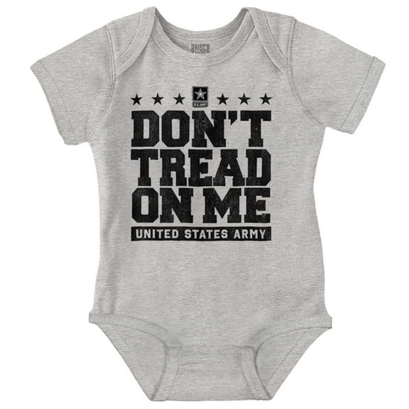 US Army Gadsden Flag Slogan Saying Romper Boys or Girls Infant Baby Brisco Brands NB