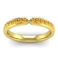 thumbnail image 2 of Diamond-Capitals 0.20 Ct Beautiful Round Cut Citrine Gemstone Bridal Eternity Band for Anniversary Solid 14K Yellow Gold Size 8, 2 of 8