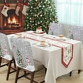 thumbnail image 4 of Grey Christmas Chair Covers Set of 6 Winter Snowman Snowflake Christmas Tree Chair Back Covers Stretch Removable Washable Slipcovers Protector for Dining Room Kitchen Party Decor, 4 of 5