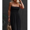 thumbnail image 5 of Sherrylily Women Sleeveless Strapless Wide Leg Jumpsuits Summer Casual Loose Smocked Chiffon Jumpsuit Rompers with Pockets, 5 of 6
