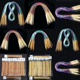 thumbnail image 1 of 18pcs Multicolor Tube Circular Carbonized Wood Knitting Needles 40cm - 120cm, 1 of 5