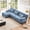 Blue, variant on Holaki L-Shaped Cloud Couch Sectional Sofa, Chenille 2-Seater Sofa with Convertible Ottoman, 2 Lumbar Pillows and 2 Throw Pillows, Pink