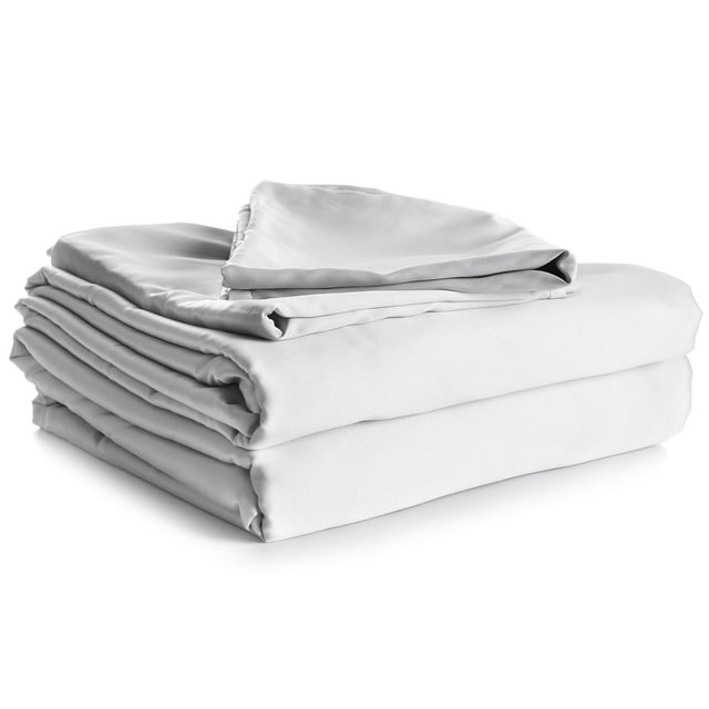 Cotton House - Ensemble de Draps 100 % Coton, 450 Fils, Très Grand Lit, Blanc