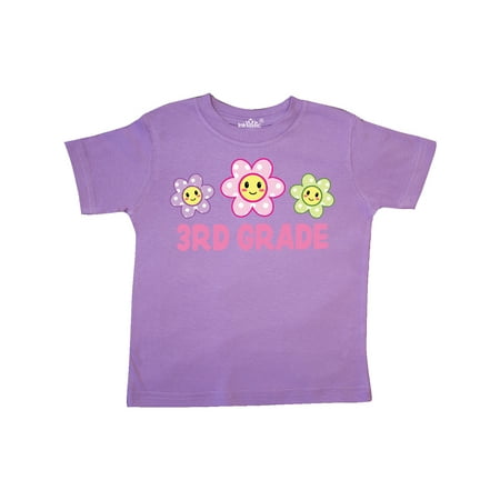 

Inktastic 3rd Grade with Polka Dot Flowers Gift Toddler Toddler Girl T-Shirt