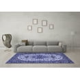 thumbnail image 3 of Ahgly Company Machine Washable Indoor Rectangle Medallion Blue Traditional Area Rugs, 5' x 8', 3 of 4