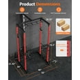 thumbnail image 7 of GARVEE Power Rack Cage,1200lbs Weight Rack with LAT Pulldown & Low Row,Multi-Function Squat Rack with More Training Attachment, 7 of 7