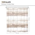 thumbnail image 5 of Abstract Striped Shower Curtain Modern Aesthetic Minimalist Geometric Simple Neutral Watercolor Painting Fabric Waterproof Polyester 12 Pack Hooks Brown Grey 84Wx72H Inches Bathroom Decor, 5 of 6