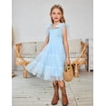 thumbnail image 5 of Arshiner Girls Dresses Summer Sleeveless Bow-Tie Straps Formal Fancy Party Birthday Tulle Dress, 5 of 6