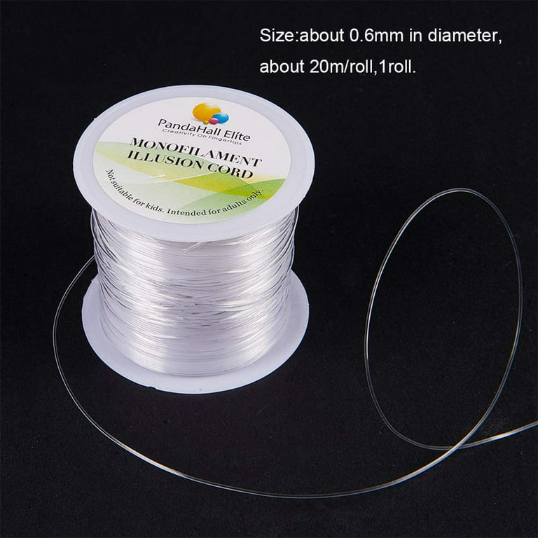 0.6mm Crystal Beading Cords Clear Fishing Line Invisible Nylon
