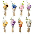thumbnail image 1 of Becaristey Low Maintenance Crochet Flower Bouquet Realistic Appearance Eco-friendly Polyester Elegant HS005, 1 of 6