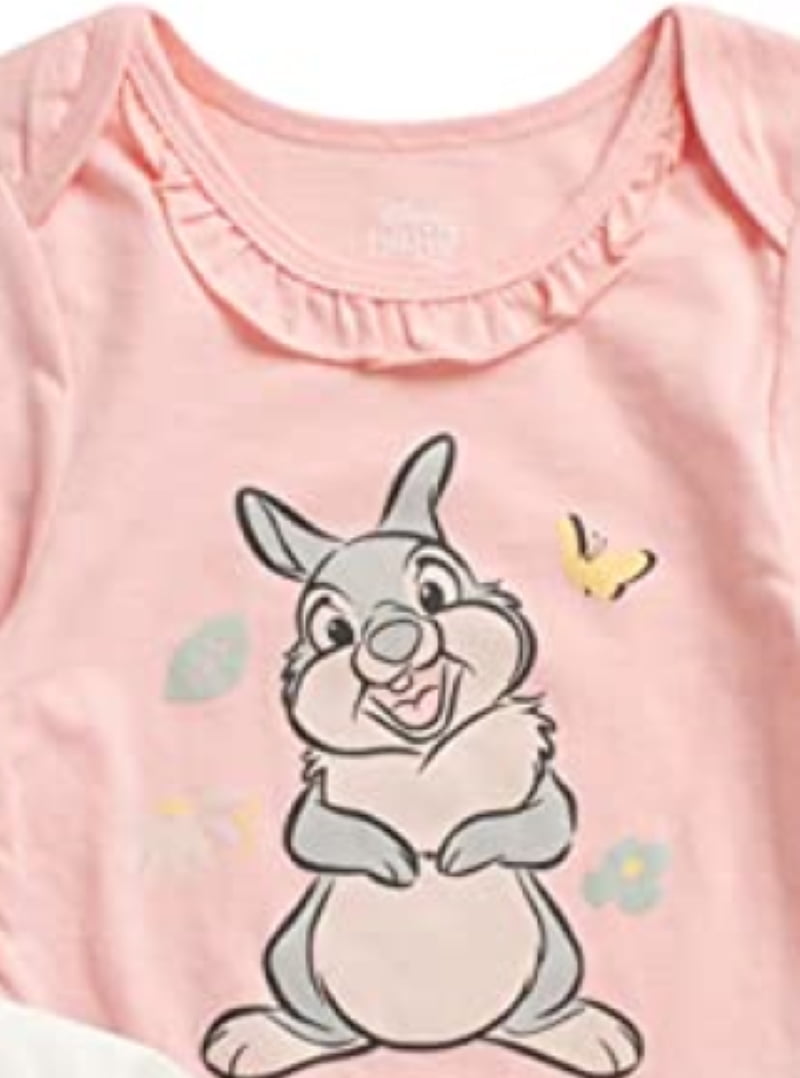 Disney Baby Girls' Bambi and Thumper 3 Piece Pants Set, Sizes 0-24M