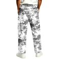 thumbnail image 6 of UDAUDU Men's Streetwear Cargo Pants Athletic Hiking Drawstring Elastic Waist Wide Leg Trousers Outdoor Hiking Relaxed Fit Pants with Pockets White 4XL, 6 of 8