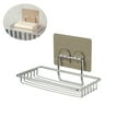 thumbnail image 6 of LABSERRON Kitchen Sink Soap Holder Wall Mounted Soap Rack Silver Stainless Steel 1 Piece for Home, 6 of 8